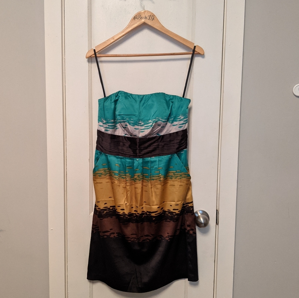 The Limited Stretch Satin Strapless Cocktail Dress size 6